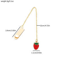 Marcador De Páginas Lindo Y Sencillo En Forma De Fresa Y Cereza Con Clip De Perro Suministros De Papelería Para Lectores Regalos Para Libros - details 10