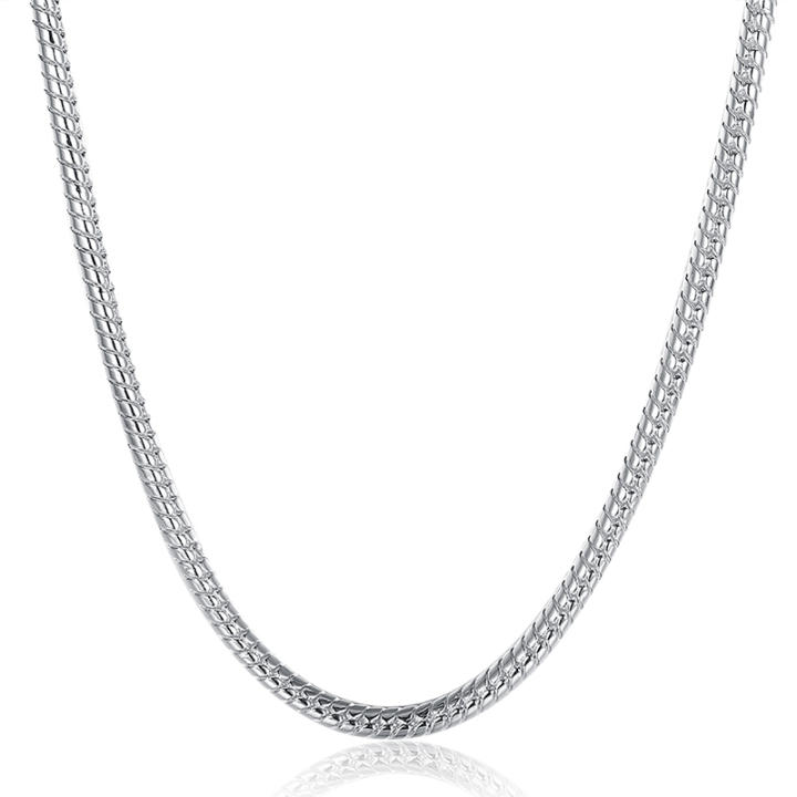 Collana Ciondolo Catena Belcher Argento Sterling 16 18 20 22 24 30 - Foto 9