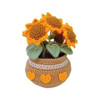 Kit De Inicio Para Crochet De Tulipanes Hechos a Mano DIY Para Adultos Y Niños Con Plantas En Macetas Herramienta Textil Para Mujeres - details 3