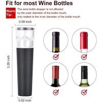 Tapa De Vino Reutilizable Con Bomba De Vacío Incorporada SUNFILI Sellador De Botella De Vidrio Silicona Antirotura Ahorro De Vino - details 5