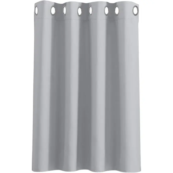 PONY DANCE Curtain for Bedroom - Curtain Thermal Door Curtain with Eyelet for Living Room Bedroom Kid Adulte Privacy Screen Blackout Drapes, 1 Panel, W 52-in by D 72 in, Greyish White - 1