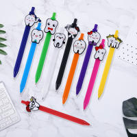 10 Piezas De Bolígrafos De Tinta Gel Retraible - Punta De Tamaño Medio - Diseño Interesante De Dientes Y Enfermera - Material Plástico - Estación Nueva - details 5