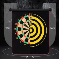 Tablero con dardos de doble cara, juego seguro para interior y exterior, juego de tablero magnético enrollable para niños - details 5