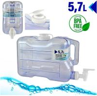 Dispensador de Bebidas y Agua de plástico,Varios tamaños y litros con Grifo y asa, Botella dispensadora Agua para frigorífico, Tanque, garrafa Reutilizable con Grifo para Nevera - details 1