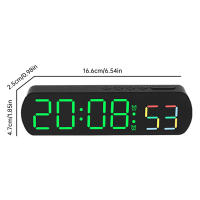 Reloj De Mesa Digital Con Control De Voz Alarma Dual Temporizador Modo Nocturno 12/24H LED Reloj De Pared Para El Despacho - details 7