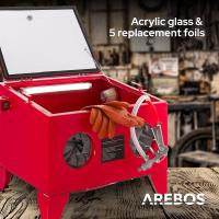 AREBOS Cabina de chorro de arena Unidad de arenado Sandstrahler 90 Liter - details 12