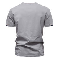 Camiseta Deportiva AIOPEAON Para Hombres De Color Sólido Cuello Redondo Casual De Alta Calidad Tops Ligeros Transpirables Para Verano - details 8