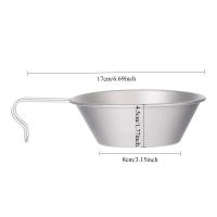 Tazón De Camping Sierra De 300ml De Titanio Con Manija Fija Ultraligero Portátil Para Picnic Alimentos Contenedor Salad Meal - details 5