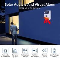 Alarma Solar Inalámbrica 433MHZ Con Sonido Y Luz Flash Para Exterior Sistema De Seguridad Hogar PGST GSM Silbato De Alarma - details 3