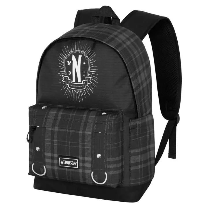 Wednesday Miércoles Chains Mochila HS PLUS, Negro - 1