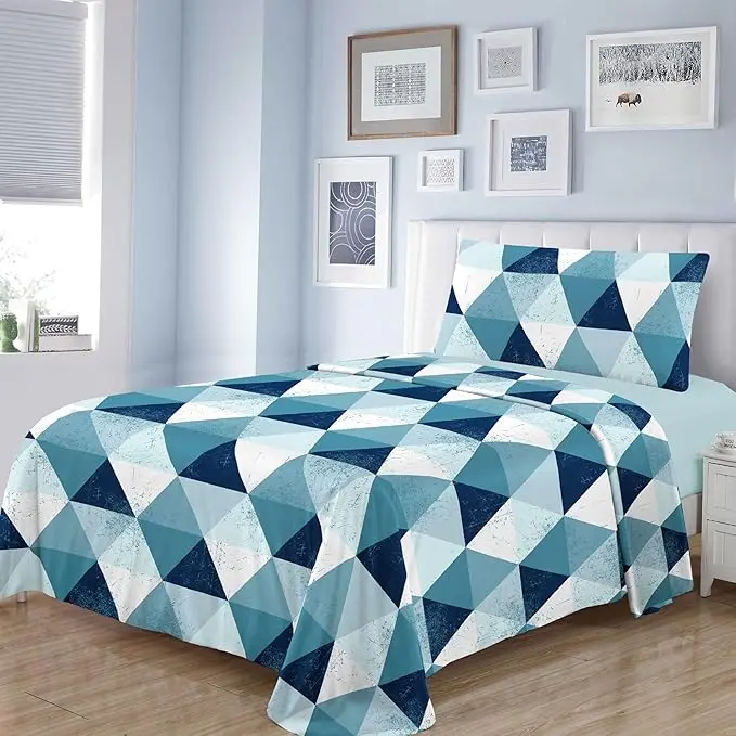 TODOBIEN STORE - Juego Sábana Cama 90,105,135,150,180- Juego de Sábanas para Cama 3 Piezas, Bajera Ajustable, Encimera, 1 Funda Almohada - 1