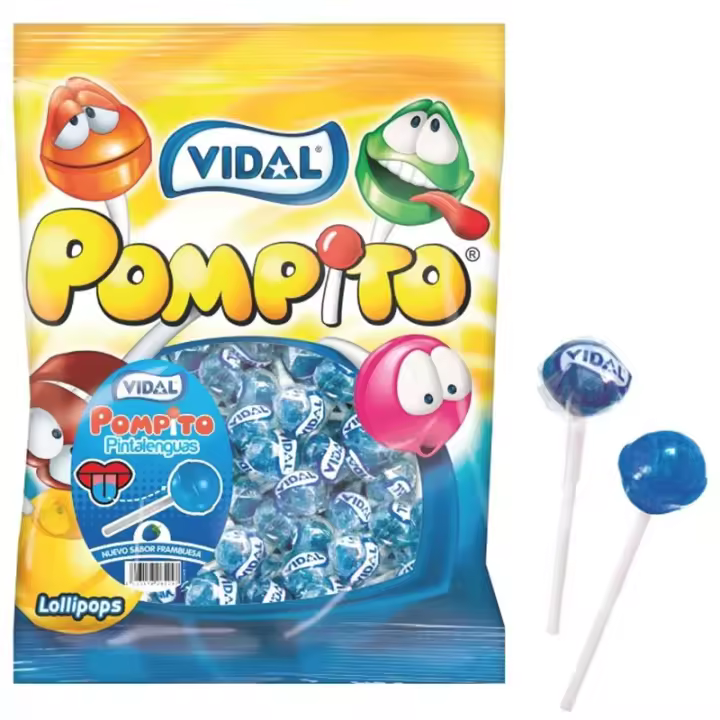 CHUPA CHUPS POMPITOS PINTALENGUAS 100 UNDS VIDAL - 1