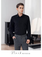 Camisa Larga Para Hombre Estilo Clásico Ajustada Sólida Color Básico Para Oficina Formal Blanca Casual Smart Business - details 19