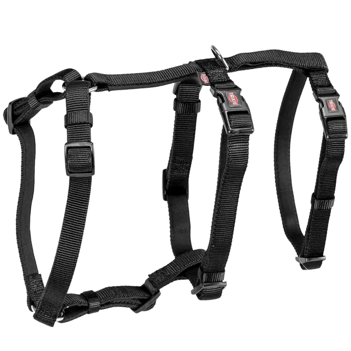 TRIXIE Arnés Guía Stay, L–XL, 75–100 cm/25 mm, Negro - 1