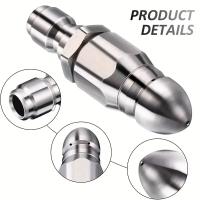 Boquilla De Limpieza De Tubería De Aguas Grisales De Acero Inoxidable Con Conector Rápido Para Desobstrucción Rotatoria 1/4 Pieza - details 1