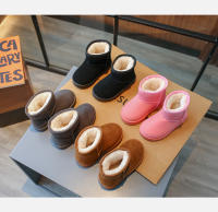 Botas De Nieve Para Niños Y Niñas Con Plataforma Y Peluche Grueso Estilo Conciso Cuatro Colores Slip-on Unisex Zapatos De Invierno Ajuste Verdadero Tamaño - details 1