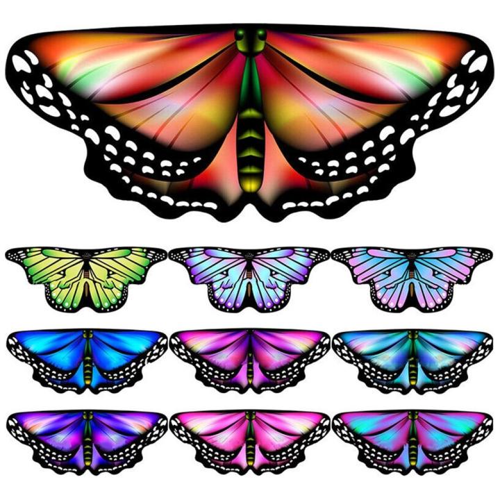 Capa De Mariposa Colorida Para Mujeres Y Niñas Disfraz De Fae Tircha Envoltura De Suelo Para Fiesta Y Regalo Decoración DIY