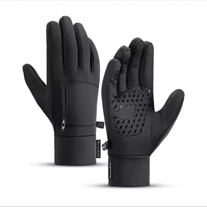 Guantes De Ciclismo Para Invierno a Prueba De Viento Táctiles Cálidos Y Resistentes Al Agua Para Hombres Y Mujeres Guantes De Motocicleta No Esmerilados De Silicona Antideslizantes - 1