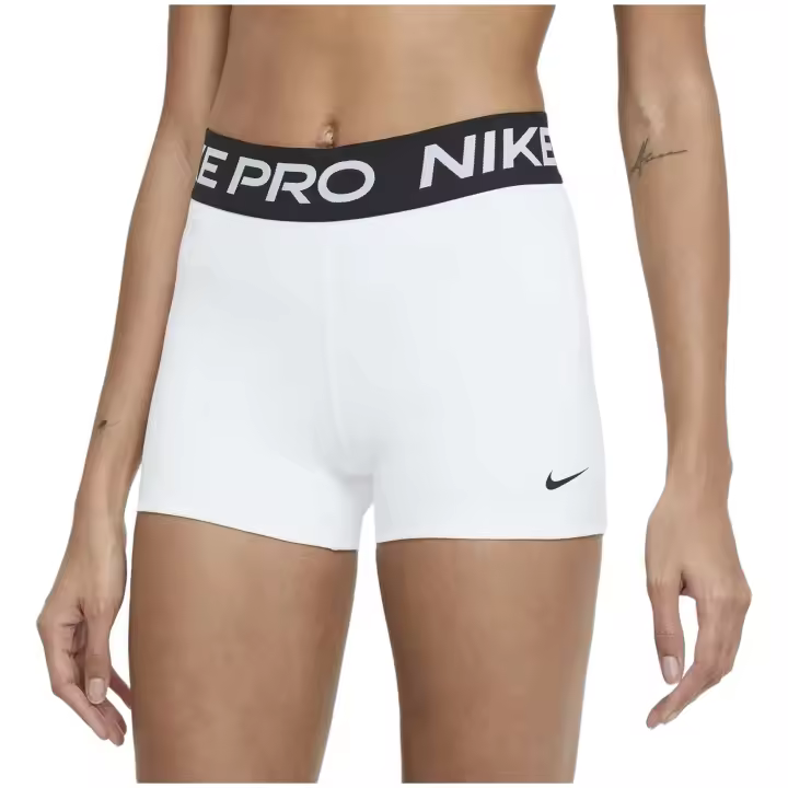 Malla Corta Nike Pro Para Mujer En Color Blanco - 1