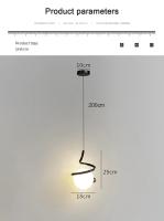 Lámpara Colgante Nórdica LED Para Dormitorio Y Sala De Estar Iluminación Interior Decorativa Para Mesa De Comedor Y Hogar - details 14