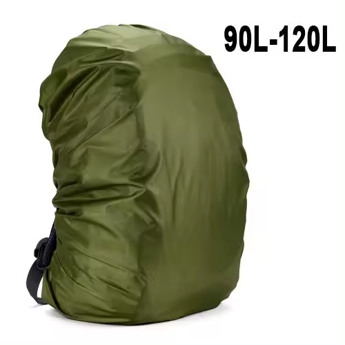 Mochila Grande Impermeable 35L 100L Con Cubierta Para Lluvia Para Senderismo Y Camping Bolsa Portátil Para Escolares Negro - 1