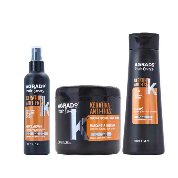 Agrado - Pack Keratina - Champú, Mascarilla y Keratina Líquida - 1