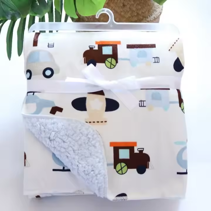 Manta Bebé Doble Capa De Super Suavidad En Poliester Para Niños Y Niñas Recien Nacidos Envoltura De Envolvent Para Dormir Todo El Año - 1
