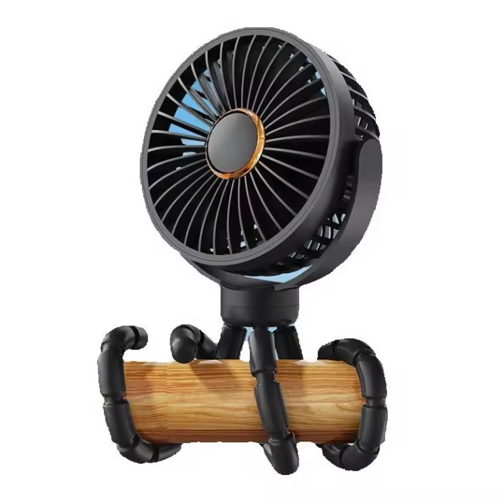 Ventilador De Barería Pequeño Y Portátil With Triple Flexible De 360 ° Y 3 Velocidades Rechargeable Para Asiento De Coche Cuna - 1
