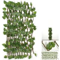 STARLEY - CELOSÍA EXTENSIBLE CON HOJAS VERDES 300x60 cm – Decoración de pared para jardín y balcón, pantalla de privacidad, enrejado plegable para plantas trepadoras, estilo natural moderno - details 0