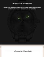 Reloj De Pulsera De Cuarzo Elegante Para Mujer POSHI 990 Con Display De Fecha Y Estilo Casual Y De Negocios Bandeja De Acero Inoxidable Y Ventana De Cristal Hardlex - details 5