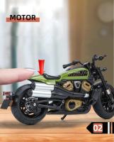 Modelo De Motocicleta De Escala 1:12 Sportster S De Aleación De Metal Con Absorción De Choque Y Luz Giratoria Para Niños Regalo - details 5