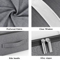 Bolsa De Almacenamiento Grande Para Cama Organizador De Ropa Con Cierre Hebilla Para Dormitorio Y Armario En Gris - details 1