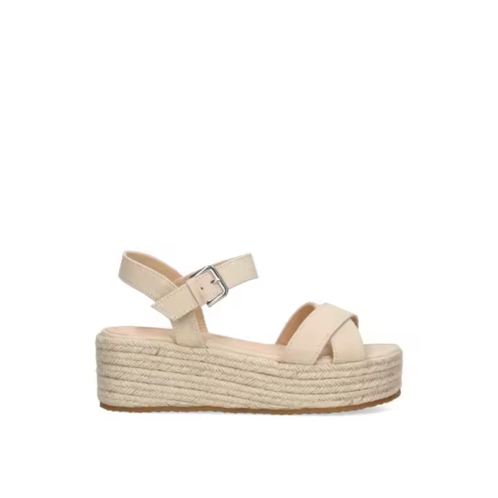Sandalia Luna Collection 65-689 Beige - Mujer - Sandalia Doble Piso Yute - 1