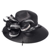Sombrero Derby Elegante De Navidad Para Mujer Con Plumas Y Diamantes Anversa De Fiesta Casaca De Busto Broche Anversa De Busto - details 1