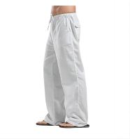 Pantalones De Lino Y Algodón Para Hombre Verano Otoño Primavera Estilo Casual Color Sólido Transpirables Ajustados - details 10