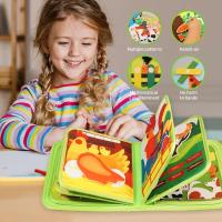 Libro De Tela Para Niños Montessori De Jardín De Infantes Con Animales De La Granja Juguete Educativo Para El Desarrollo Motor Fine Y Educación Temprana - details 1
