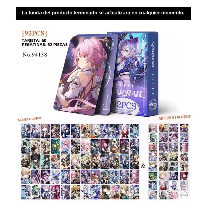 Juego De 60+32 Pcs Tarjetas De Colección Honkai Star Rail Mini Estampados Juguete De Cosplay Para Hobby Y Regalo De Navidad Para Niños - 1