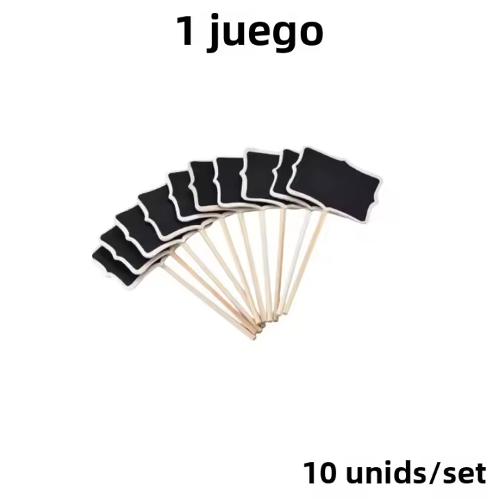 Etiquetas De Pantry Mini Tablero De Cera 10 Piezas Decorativas En Madera Para Niños Etiquetas De Chalkboard Para Decoración Del Hogar - 1