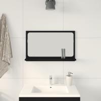 Espejo de baño vidaXL Negro Roble 60x10,5x37 cm Madera de ingeniería - details 2