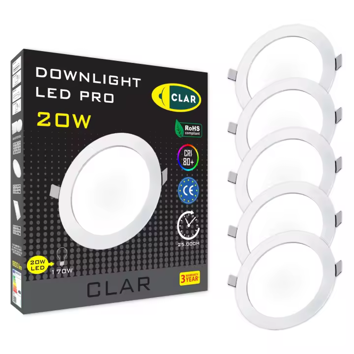 CLAR - Downlight LED Empotrable 20W, Foco LED Empotrable - 1