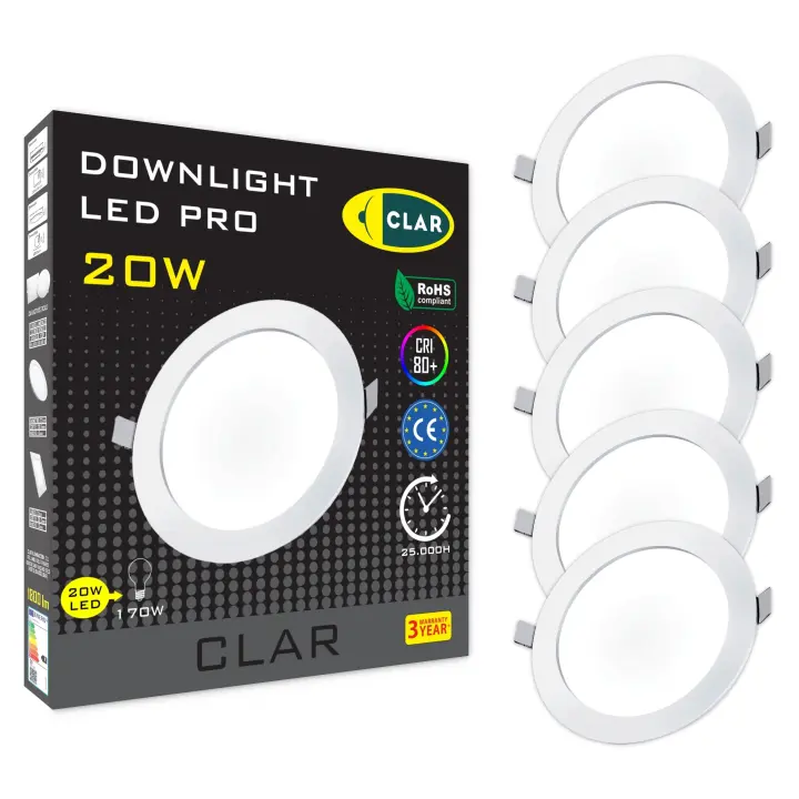 CLAR - Downlight LED Empotrable 20W, Foco LED Empotrable - 1