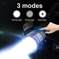 Lámpara Frontal LED Recargable De 800W Con Sensor IR Impermeable Luz De Mano Para Pesca 3500M Tamaño Super Potente 3 Modos - details 7
