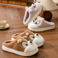 Nuevos Pantuflas De Invierno 2024 Para Mujer Y Hombre Antideslizantes Cálidas De Peluche Cómodas Para Dormitorio Y Uso Casual - details 5