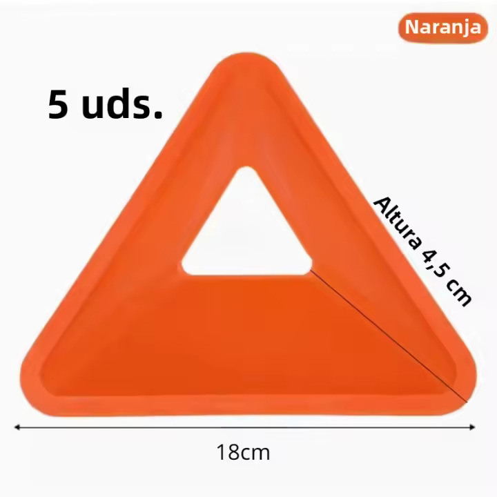 Placa De Logotipo De Fútbol 18*4.5cm Marcado De Campo Resistente Al Desgaste Equipo Deportivo PE Diseño De Agujero Triangular Para Equipes De Fútbol - 1