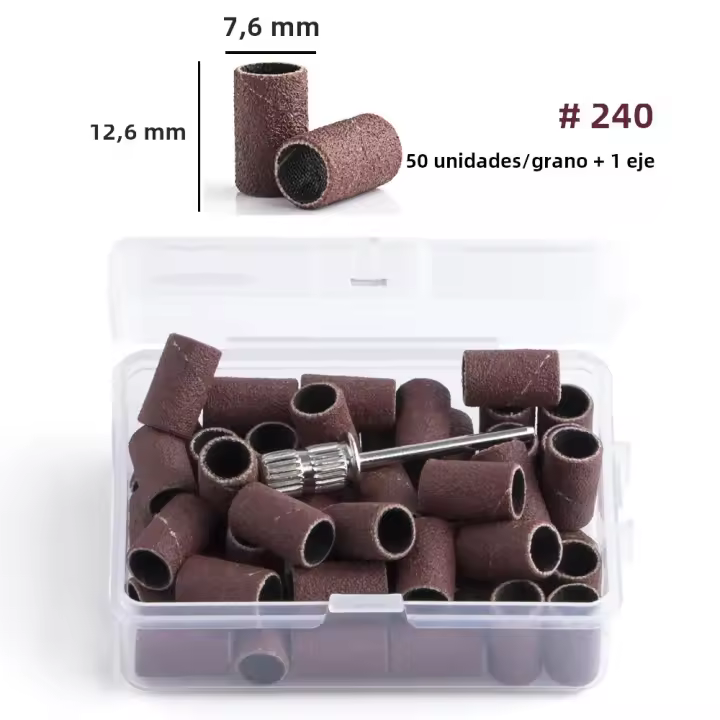 TP 50pcs Bandas De Pulido Para Uñas Y Cuidado De Pies Polvo De Pulir Remoción De Esmalte De Gel Herramientas De Repuesto Para Brocas De Uñas - 1