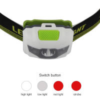 BORUiT Linterna De Corbata LED Mini Potenciada Por Batería AAA Luz Roja Impermeable Para Camping Y Senderismo - details 6