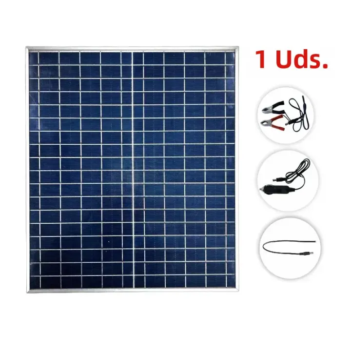 Kit De Placa Solar Fotovoltaica 1000W 500W 12V Con Controlador De 100A Para Baterías Rápidas Adecuado Para Hogares Camping RV - 1
