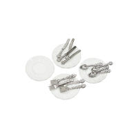 Juego De Cubiertos Miniatura Para Cocina De Muñecas Escala 1:12 Utensilios De Cocina Simulación Tenedor Cuchillo Cuchara Set Accesorio Para Casa De Muñecas - details 1