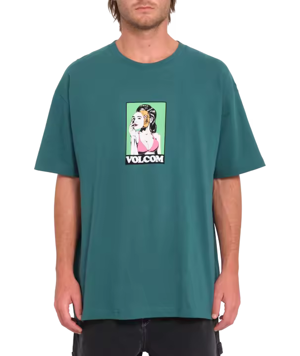 Camiseta de manga corta Volcom Underfaced - Evergreen - 1