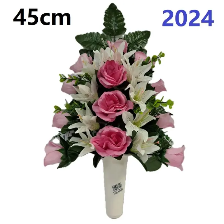Flores para santos,flores duraderas para cementerio,flores para todos los santos,flores para cementerio artificiales,Gerimport,Flores Artificiales de Tela,ANCHO 30CM ,ALTO 45CM,PERSONALIZAR COLOR Y MEDIDA,CONTACTO CON NOSOTROS FESPU - 1